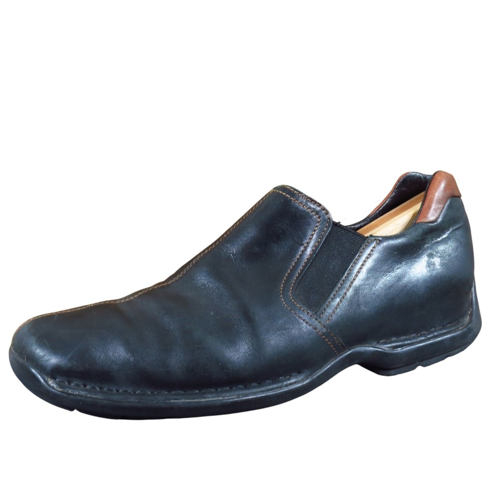 Cole Haan Zeno Men Casual Slip‎ On Shoes Size 8.5 Daily Wear Black Leather